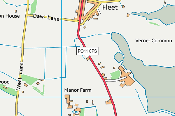 PO11 0PS map - OS VectorMap District (Ordnance Survey) PO11 0PS map - OS VectorMap District (Ordnance Survey)