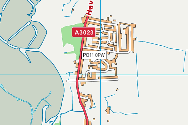 PO11 0PW map - OS VectorMap District (Ordnance Survey) PO11 0PW map - OS VectorMap District (Ordnance Survey)