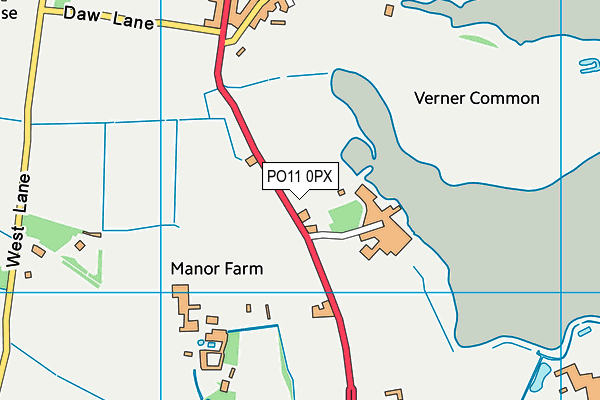 PO11 0PX map - OS VectorMap District (Ordnance Survey) PO11 0PX map - OS VectorMap District (Ordnance Survey)