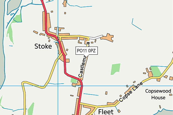 PO11 0PZ map - OS VectorMap District (Ordnance Survey) PO11 0PZ map - OS VectorMap District (Ordnance Survey)