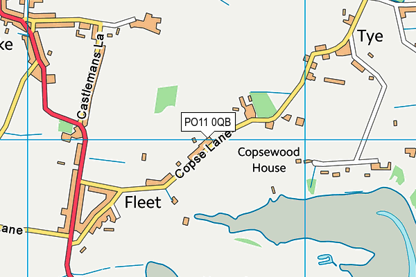 PO11 0QB map - OS VectorMap District (Ordnance Survey) PO11 0QB map - OS VectorMap District (Ordnance Survey)