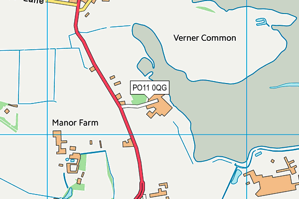 PO11 0QG map - OS VectorMap District (Ordnance Survey) PO11 0QG map - OS VectorMap District (Ordnance Survey)