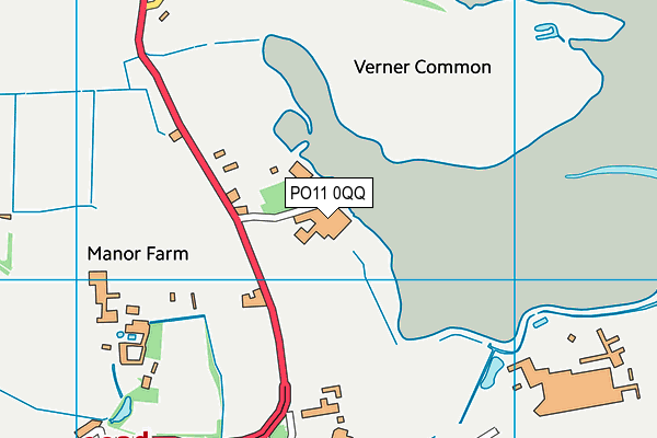 PO11 0QQ map - OS VectorMap District (Ordnance Survey) PO11 0QQ map - OS VectorMap District (Ordnance Survey)