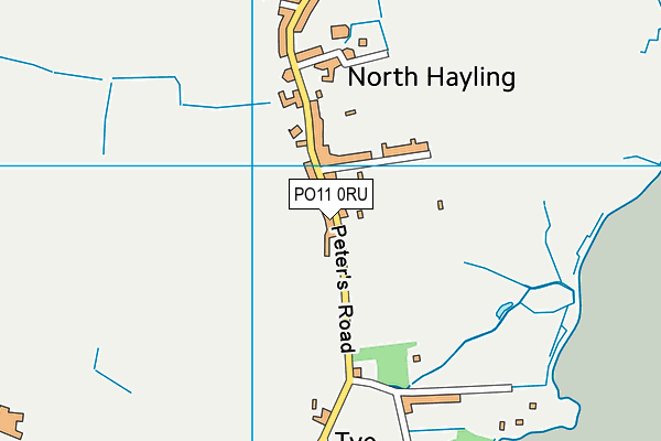 PO11 0RU map - OS VectorMap District (Ordnance Survey) PO11 0RU map - OS VectorMap District (Ordnance Survey)