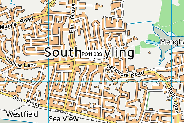 PO11 9BS map - OS VectorMap District (Ordnance Survey) PO11 9BS map - OS VectorMap District (Ordnance Survey)