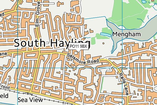 PO11 9BX map - OS VectorMap District (Ordnance Survey) PO11 9BX map - OS VectorMap District (Ordnance Survey)