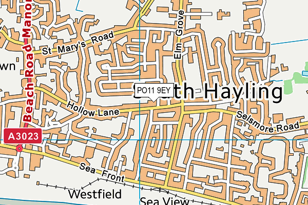 PO11 9EY map - OS VectorMap District (Ordnance Survey) PO11 9EY map - OS VectorMap District (Ordnance Survey)