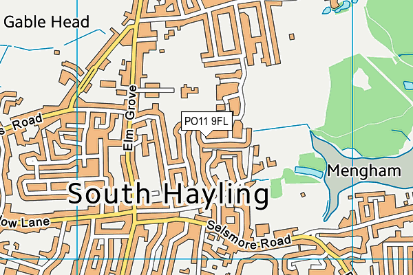 PO11 9FL map - OS VectorMap District (Ordnance Survey) PO11 9FL map - OS VectorMap District (Ordnance Survey)