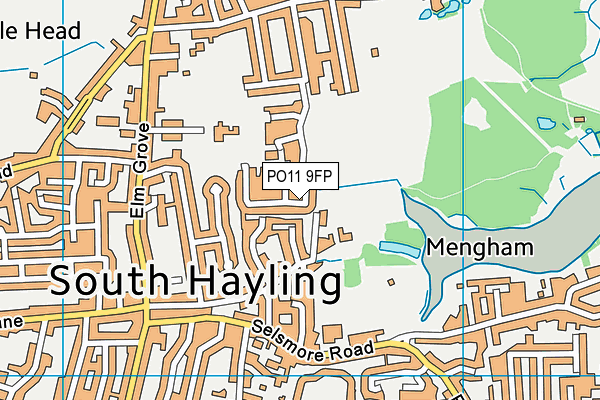 PO11 9FP map - OS VectorMap District (Ordnance Survey) PO11 9FP map - OS VectorMap District (Ordnance Survey)