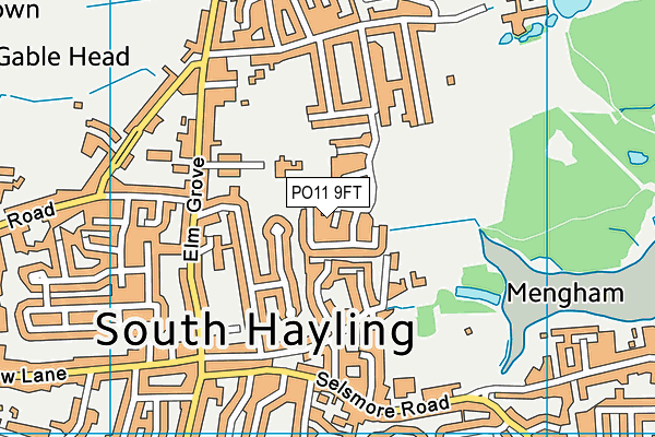 PO11 9FT map - OS VectorMap District (Ordnance Survey) PO11 9FT map - OS VectorMap District (Ordnance Survey)