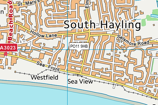 PO11 9HB map - OS VectorMap District (Ordnance Survey) PO11 9HB map - OS VectorMap District (Ordnance Survey)