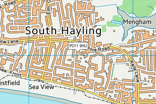 PO11 9HU map - OS VectorMap District (Ordnance Survey)