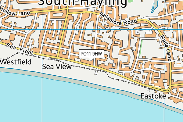 PO11 9HW map - OS VectorMap District (Ordnance Survey) PO11 9HW map - OS VectorMap District (Ordnance Survey)
