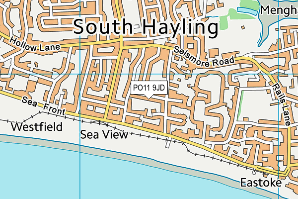 PO11 9JD map - OS VectorMap District (Ordnance Survey) PO11 9JD map - OS VectorMap District (Ordnance Survey)