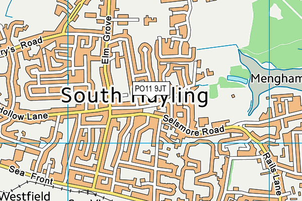 PO11 9JT map - OS VectorMap District (Ordnance Survey) PO11 9JT map - OS VectorMap District (Ordnance Survey)