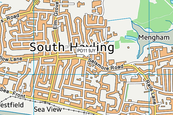 PO11 9JY map - OS VectorMap District (Ordnance Survey) PO11 9JY map - OS VectorMap District (Ordnance Survey)