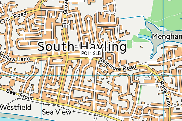 PO11 9LB map - OS VectorMap District (Ordnance Survey) PO11 9LB map - OS VectorMap District (Ordnance Survey)