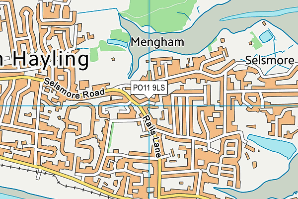PO11 9LS map - OS VectorMap District (Ordnance Survey) PO11 9LS map - OS VectorMap District (Ordnance Survey)
