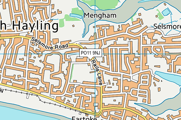 PO11 9NJ map - OS VectorMap District (Ordnance Survey) PO11 9NJ map - OS VectorMap District (Ordnance Survey)