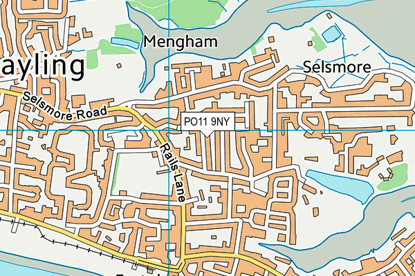 PO11 9NY map - OS VectorMap District (Ordnance Survey)