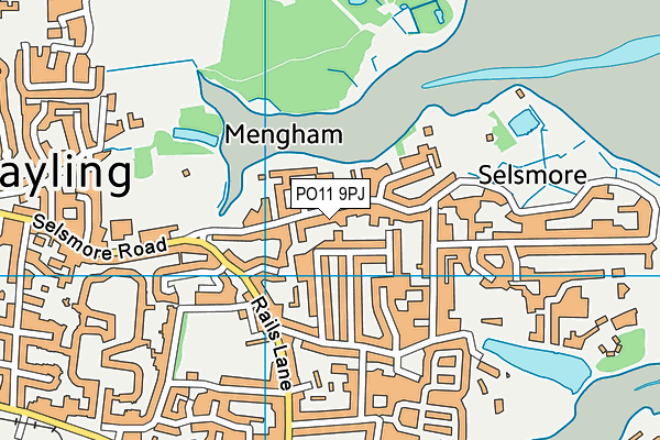 PO11 9PJ map - OS VectorMap District (Ordnance Survey) PO11 9PJ map - OS VectorMap District (Ordnance Survey)
