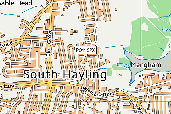 PO11 9PX map - OS VectorMap District (Ordnance Survey) PO11 9PX map - OS VectorMap District (Ordnance Survey)