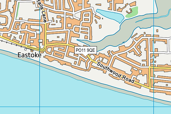 PO11 9QE map - OS VectorMap District (Ordnance Survey)