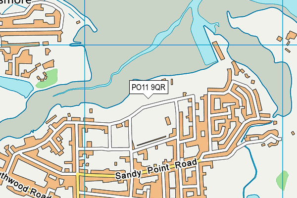 PO11 9QR map - OS VectorMap District (Ordnance Survey) PO11 9QR map - OS VectorMap District (Ordnance Survey)