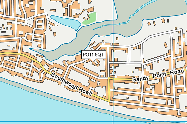 PO11 9QT map - OS VectorMap District (Ordnance Survey)