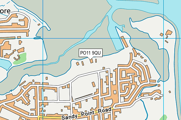 PO11 9QU map - OS VectorMap District (Ordnance Survey) PO11 9QU map - OS VectorMap District (Ordnance Survey)