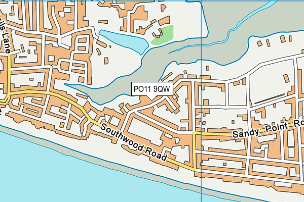 PO11 9QW map - OS VectorMap District (Ordnance Survey)