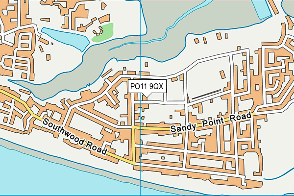 PO11 9QX map - OS VectorMap District (Ordnance Survey)