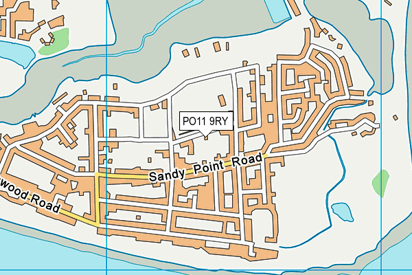 PO11 9RY map - OS VectorMap District (Ordnance Survey) PO11 9RY map - OS VectorMap District (Ordnance Survey)