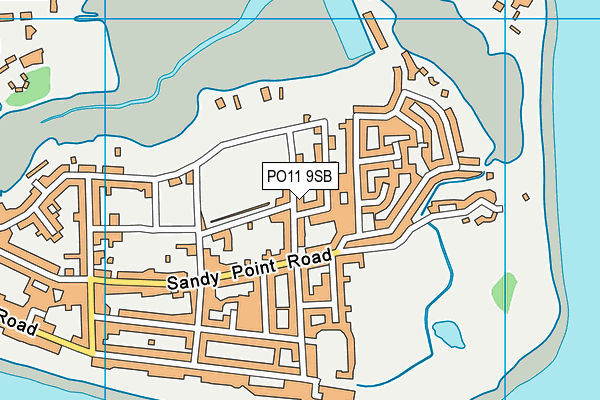 PO11 9SB map - OS VectorMap District (Ordnance Survey) PO11 9SB map - OS VectorMap District (Ordnance Survey)