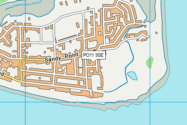 PO11 9SE map - OS VectorMap District (Ordnance Survey) PO11 9SE map - OS VectorMap District (Ordnance Survey)