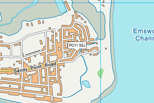 PO11 9SJ map - OS VectorMap District (Ordnance Survey) PO11 9SJ map - OS VectorMap District (Ordnance Survey)