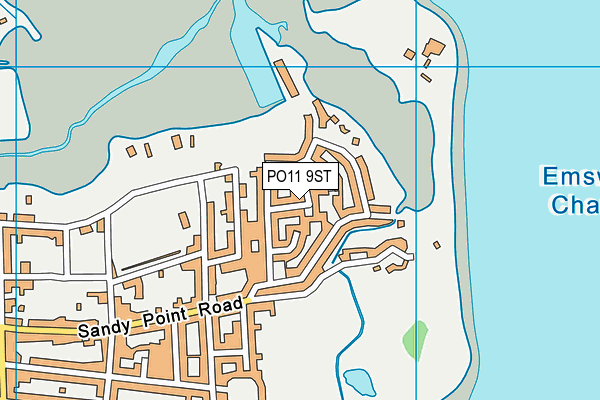 PO11 9ST map - OS VectorMap District (Ordnance Survey) PO11 9ST map - OS VectorMap District (Ordnance Survey)