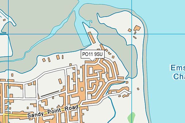 PO11 9SU map - OS VectorMap District (Ordnance Survey) PO11 9SU map - OS VectorMap District (Ordnance Survey)