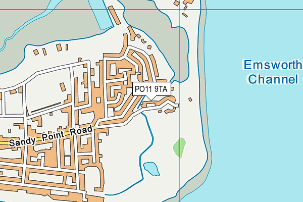 PO11 9TA map - OS VectorMap District (Ordnance Survey) PO11 9TA map - OS VectorMap District (Ordnance Survey)
