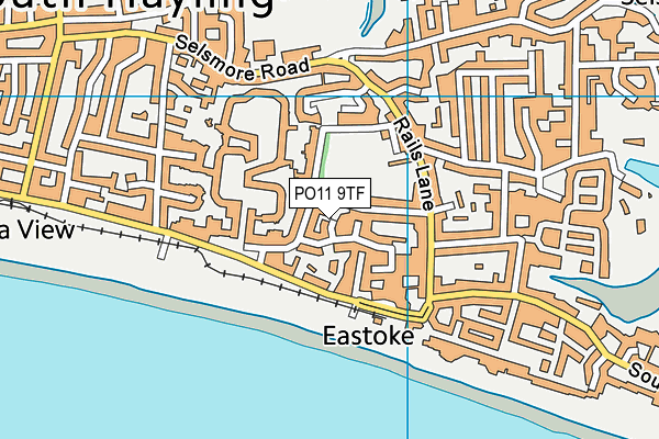 PO11 9TF map - OS VectorMap District (Ordnance Survey) PO11 9TF map - OS VectorMap District (Ordnance Survey)