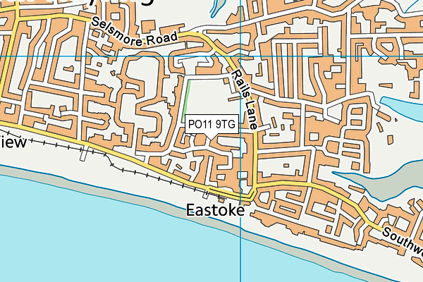 PO11 9TG map - OS VectorMap District (Ordnance Survey) PO11 9TG map - OS VectorMap District (Ordnance Survey)
