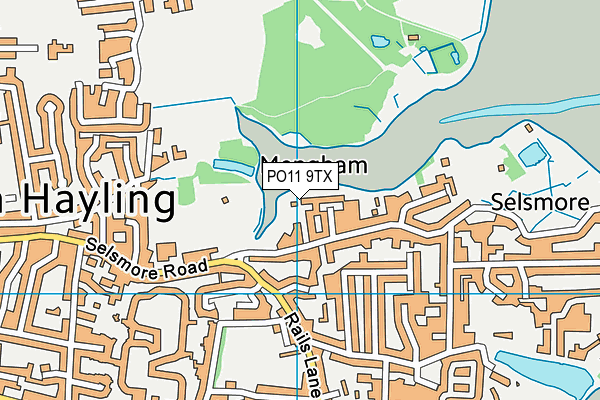 PO11 9TX map - OS VectorMap District (Ordnance Survey) PO11 9TX map - OS VectorMap District (Ordnance Survey)