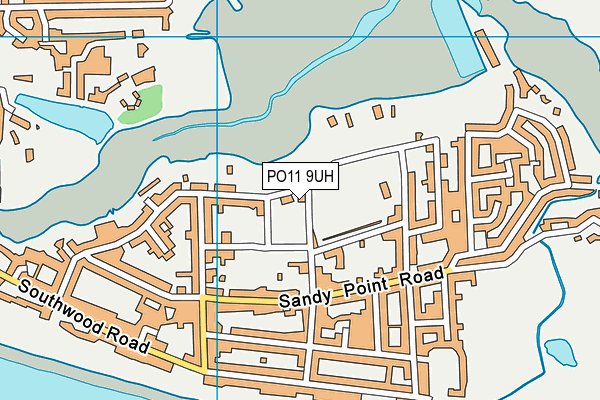 PO11 9UH map - OS VectorMap District (Ordnance Survey) PO11 9UH map - OS VectorMap District (Ordnance Survey)