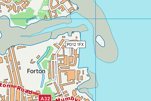 PO12 1FX map - OS VectorMap District (Ordnance Survey) PO12 1FX map - OS VectorMap District (Ordnance Survey)