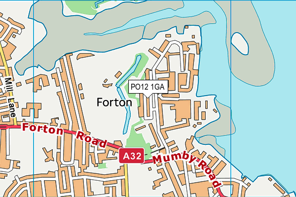 PO12 1GA map - OS VectorMap District (Ordnance Survey) PO12 1GA map - OS VectorMap District (Ordnance Survey)
