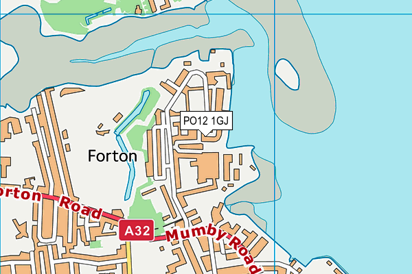 PO12 1GJ map - OS VectorMap District (Ordnance Survey) PO12 1GJ map - OS VectorMap District (Ordnance Survey)