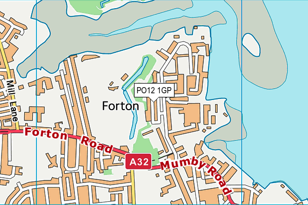 PO12 1GP map - OS VectorMap District (Ordnance Survey) PO12 1GP map - OS VectorMap District (Ordnance Survey)