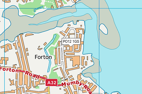 PO12 1GS map - OS VectorMap District (Ordnance Survey) PO12 1GS map - OS VectorMap District (Ordnance Survey)