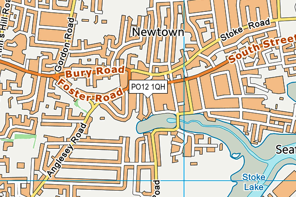 PO12 1QH map - OS VectorMap District (Ordnance Survey)
