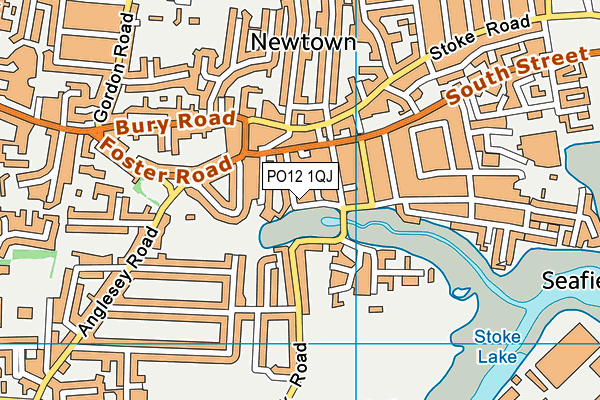 PO12 1QJ map - OS VectorMap District (Ordnance Survey)
